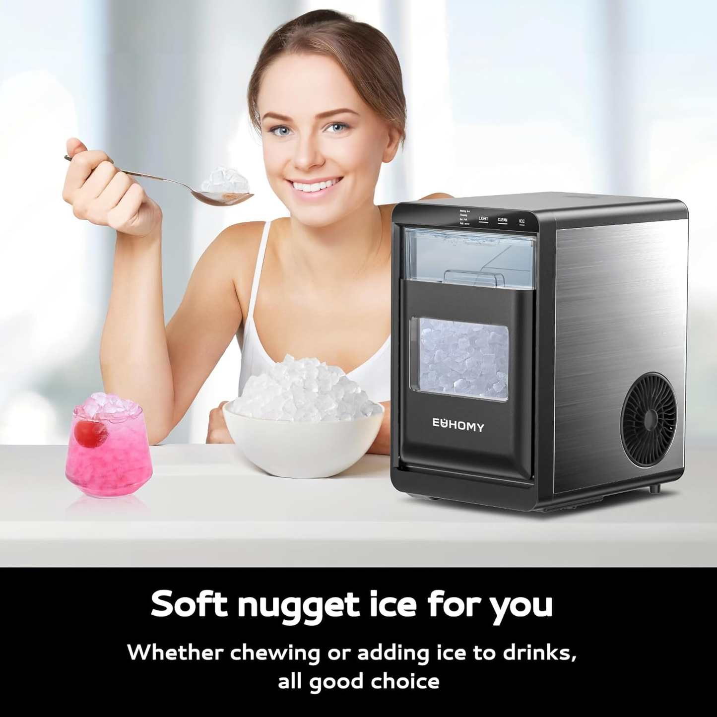 Nugget Ice Maker Countertop(44Lbs/24H)